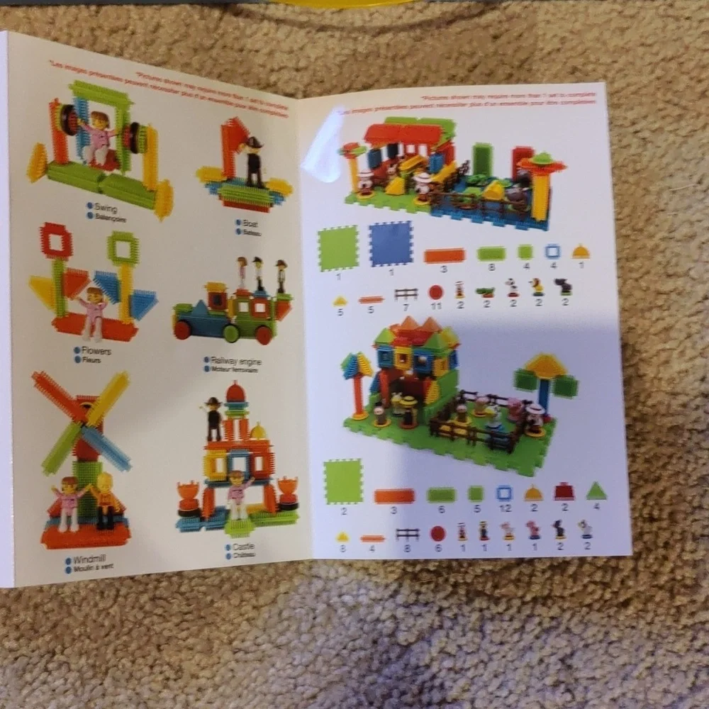 PicassoTilesBristle Shape 3D Building Y2KBlocks Tiles Construction Toy Set 120Pc